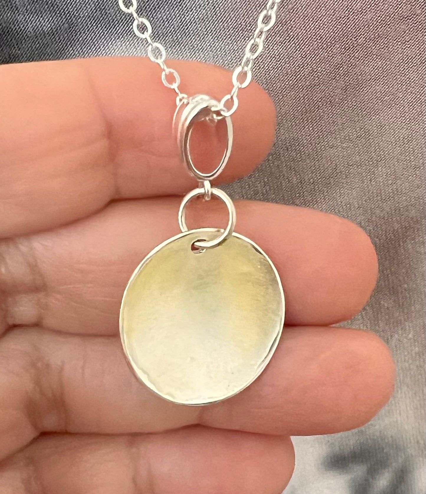 Purple Enameled Pendant Necklace – Handcrafted Sterling Silver with Vibrant Color