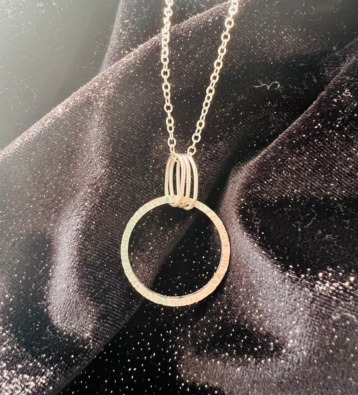 Sterling Silver Circle Pendant Necklace – Handcrafted Minimalist Jewelry for Women