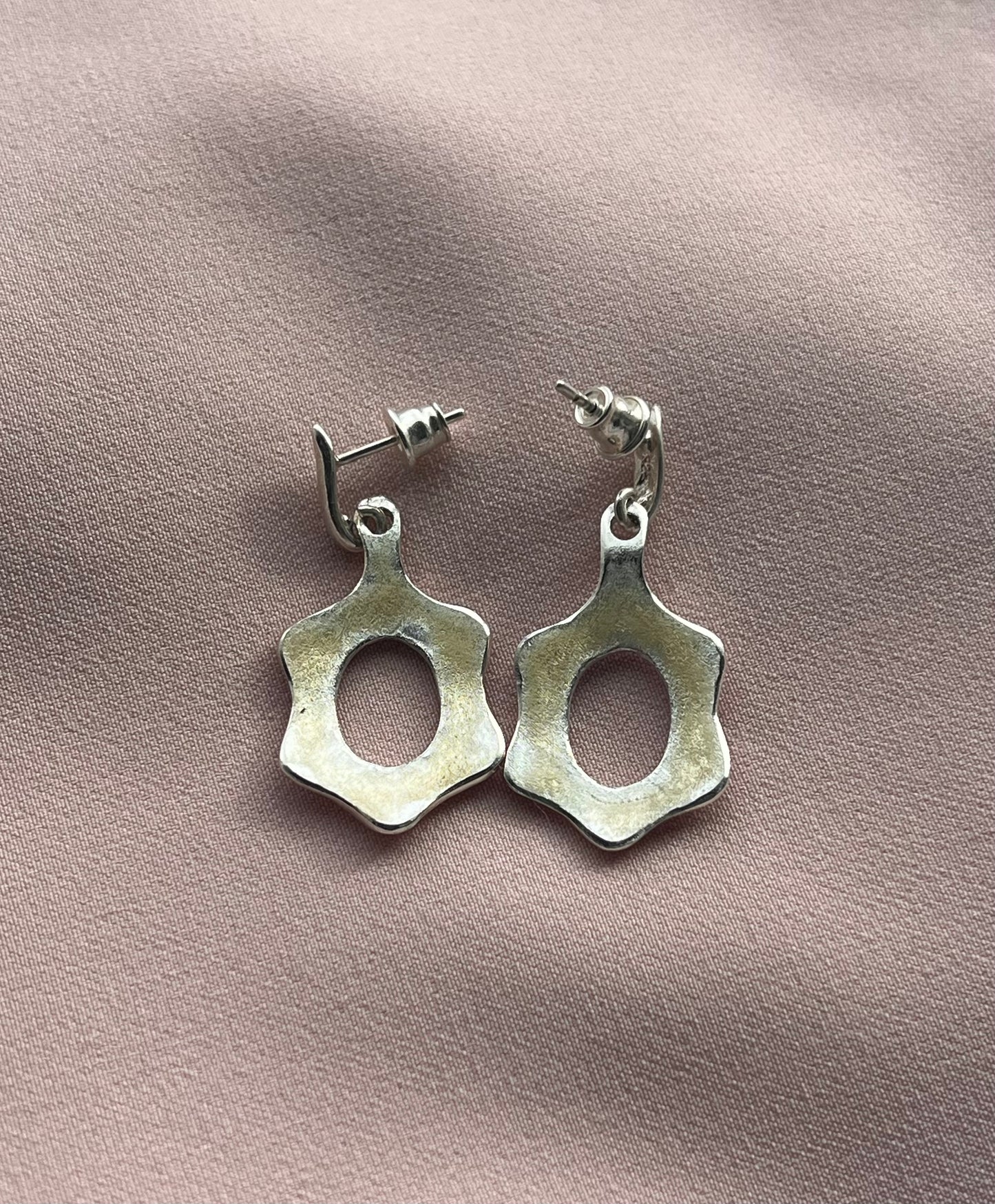 Pink Enameled Earrings