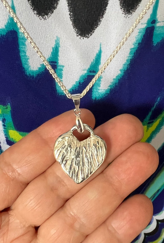 Hand crafted sterling silver Pendant Necklace. Sterling silver chain included. Contemporary minimalistic gift to  complement casual outfit