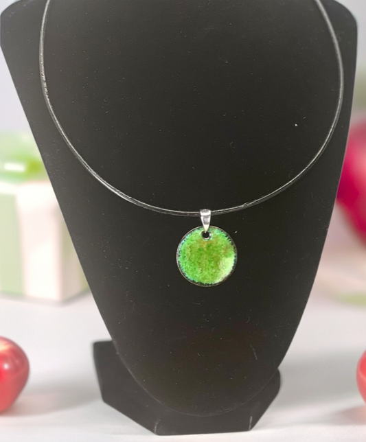 Handmade enamel chocker necklace. Minimalist design.