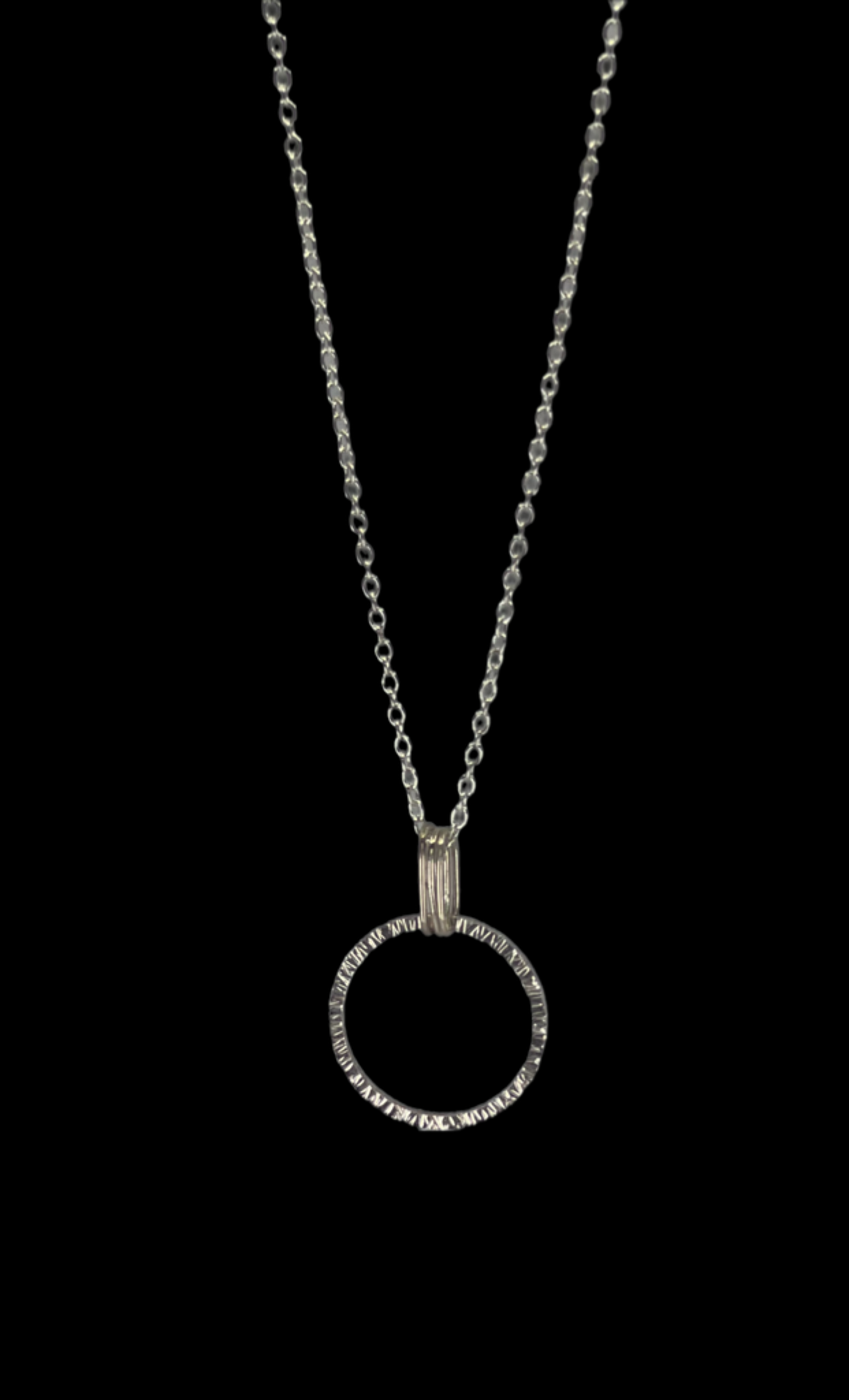Sterling Silver Ring Pendant Necklace – Handmade Minimalist Jewelry