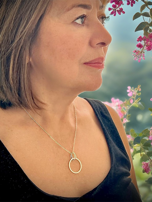 Sterling Silver Ring Pendant Necklace – Handcrafted Minimalist Jewelry